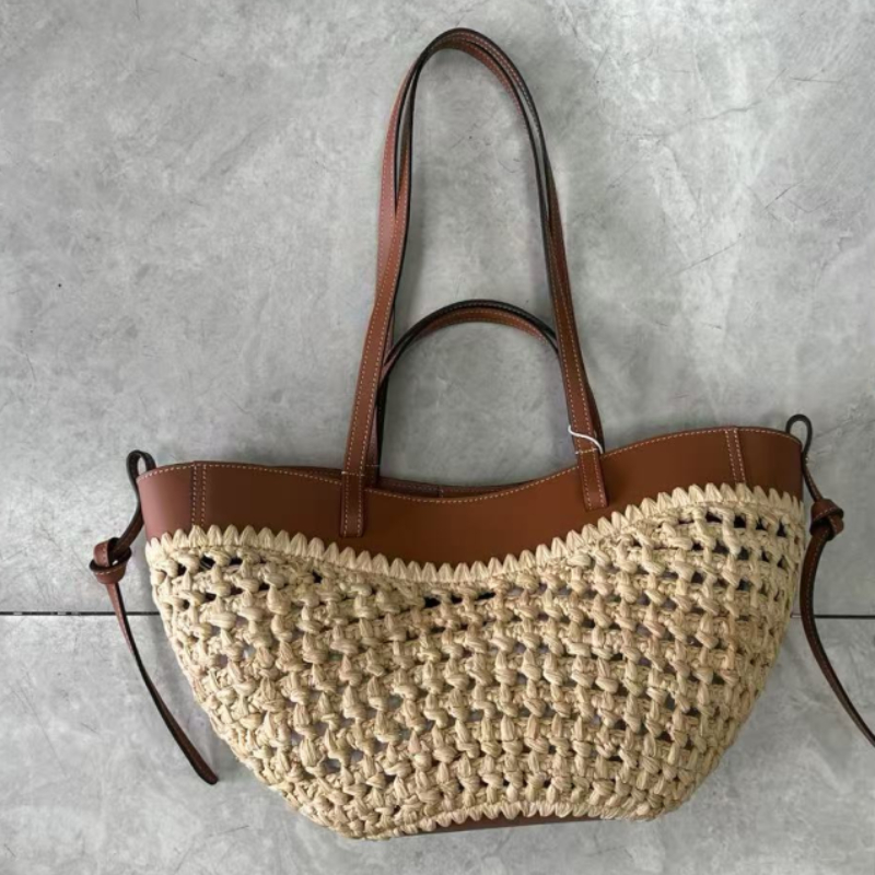 Luxury Raffia Straw Tote Bag,F - Women Bags On Sale ulasan dan harga