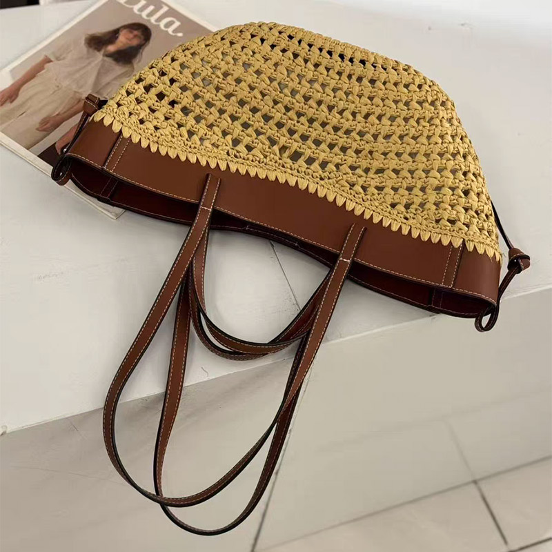 Luxury Raffia Straw Tote Bag,F - Women Bags On Sale ulasan dan harga