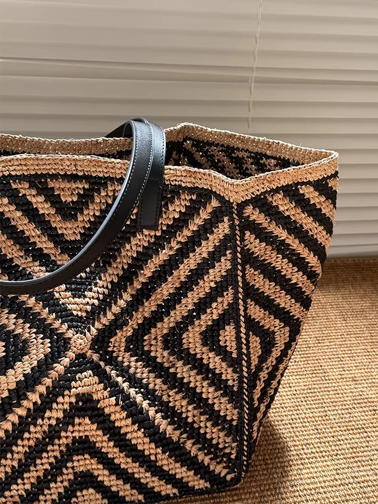 Oversized Large Raffia Straw T - Women'S Raffia Bags ulasan dan harga