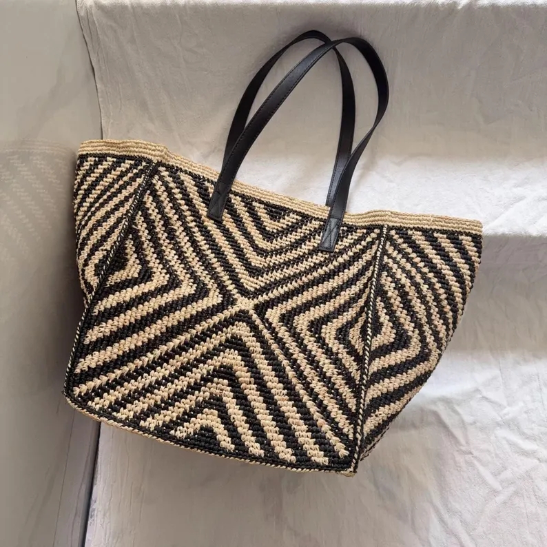 Oversized Large Raffia Straw T - Women'S Raffia Bags ulasan dan harga