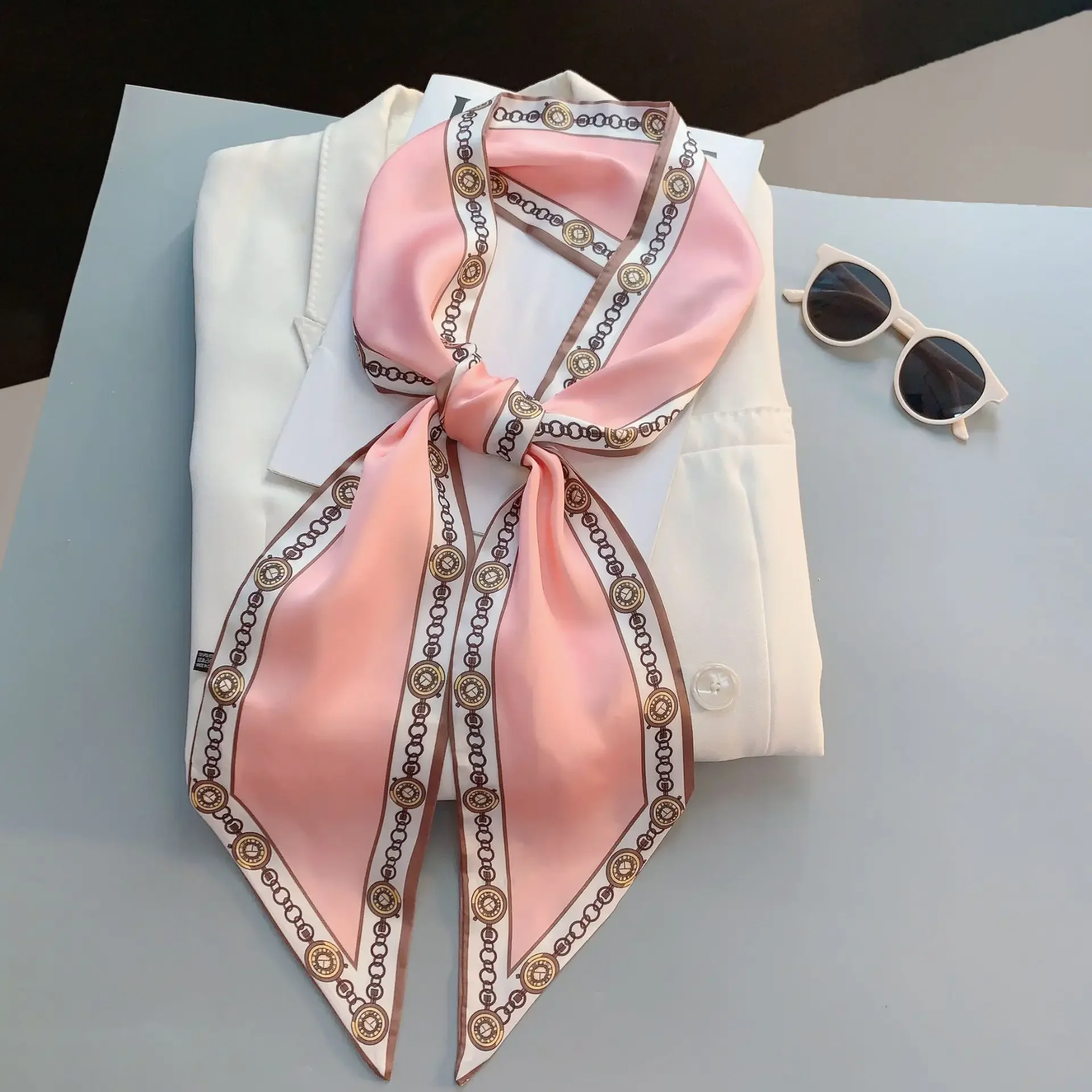 Design Print Skinny Scarf Plai - Women Bags Branded ulasan dan harga