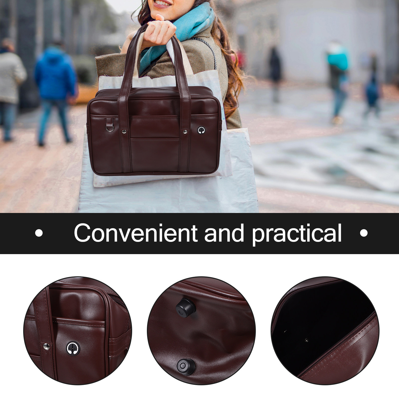 Large Capacity Waterproof PU L - Women Hand Bags For Office ulasan dan harga