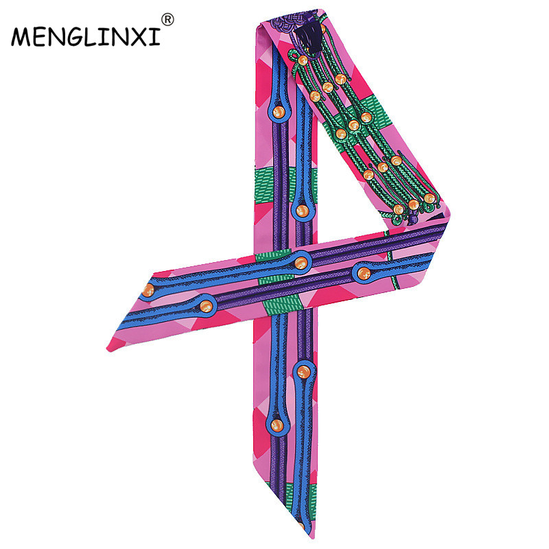 New Chain Print Small Silk Sca - Women Bags Branded ulasan dan harga